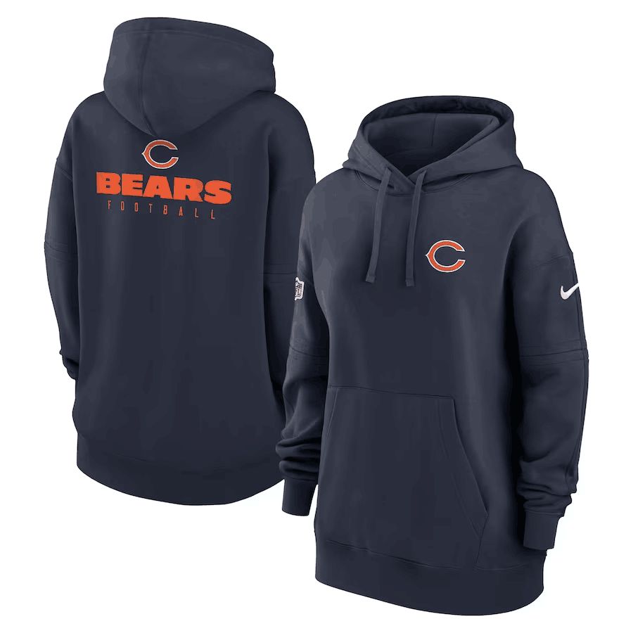 Women 2023 NFL Chicago Bears blue Sweatshirt style 1->chicago bears->NFL Jersey